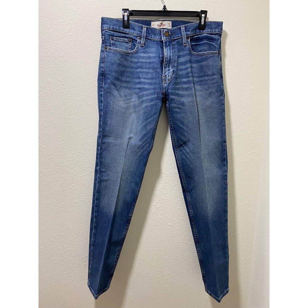 Hollister Men’s Slim Straight Jeans W32 L32 Epic Flex Blue - Picture 6 of 12